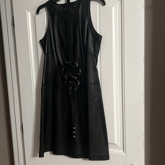 Leather black dress - Picture 2 of 4